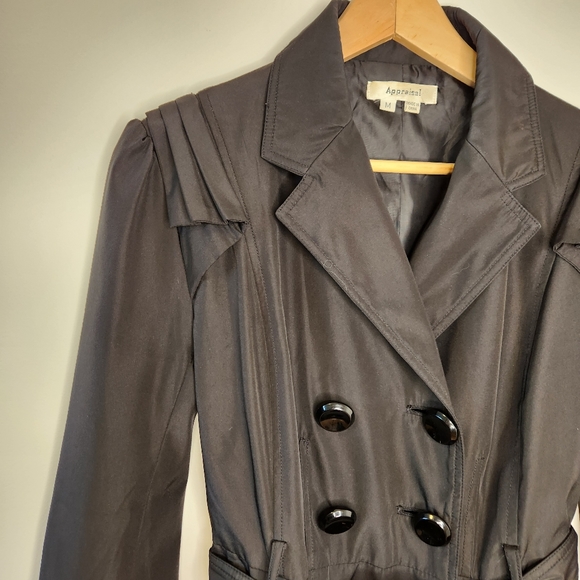Women’s Black Trench Coat - Picture 2 of 8